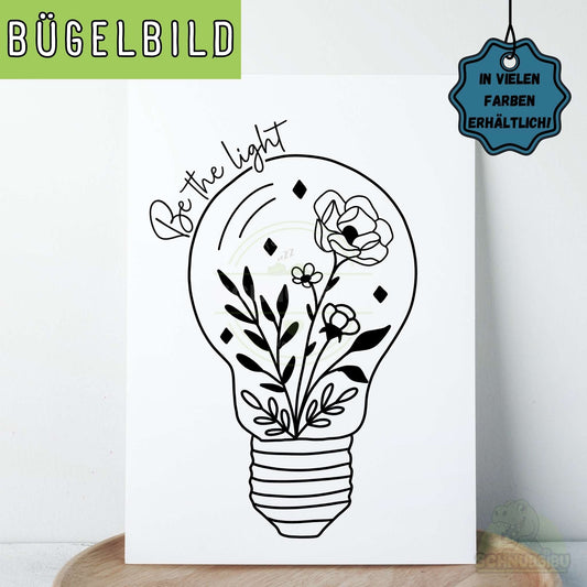 Bügelbild „Light" – minimalistisches Design für deine DIY-Projekte | Schnubsibu