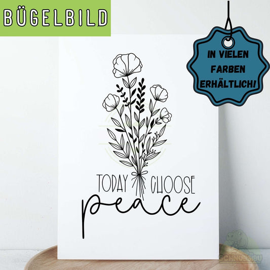 Bügelbild „Peace" – minimalistisches Design für deine DIY-Projekte | Schnubsibu
