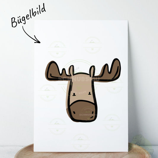Bügelbild „Little Wilds - Elch braun" – süßes Motiv zum Verlieben | Schnubsibu