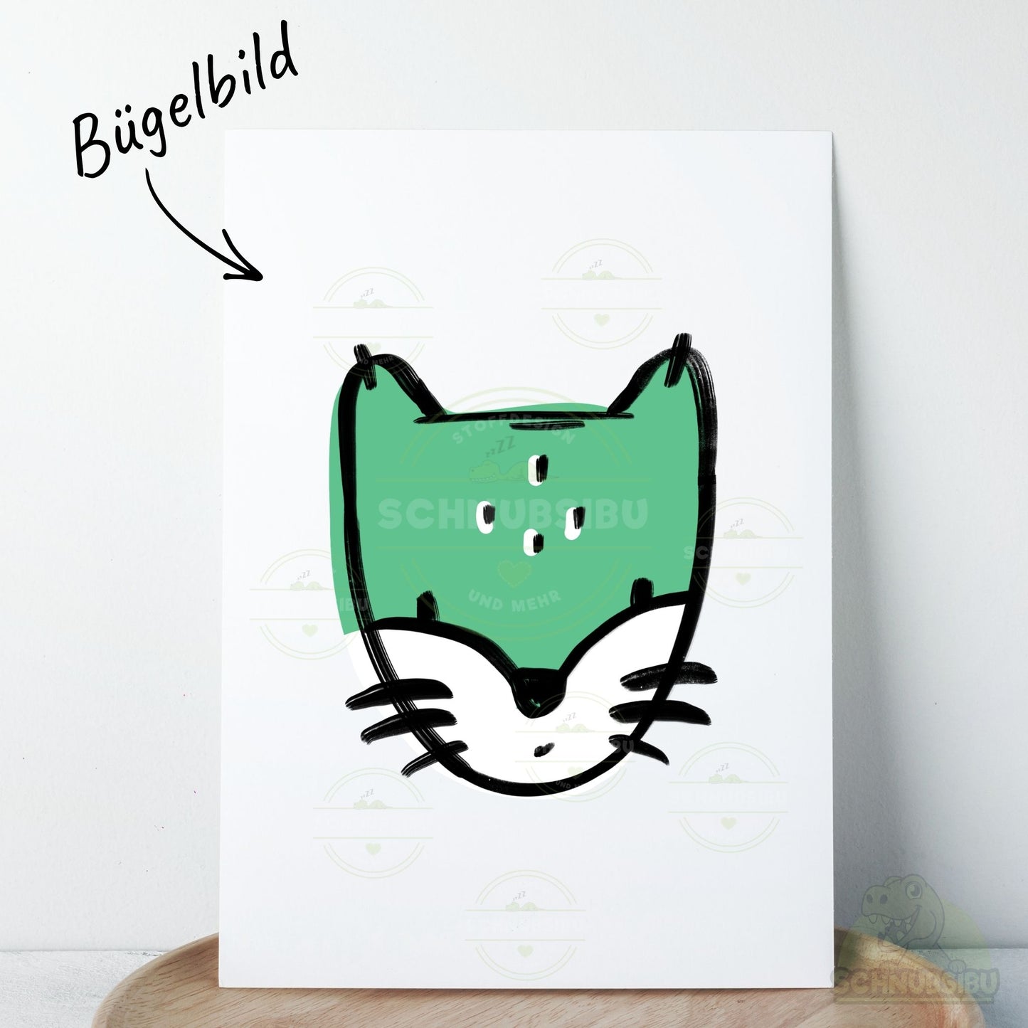 Bügelbild „Little Wilds - Fuchs grün" – Motiv zum Verlieben | Schnubsibu