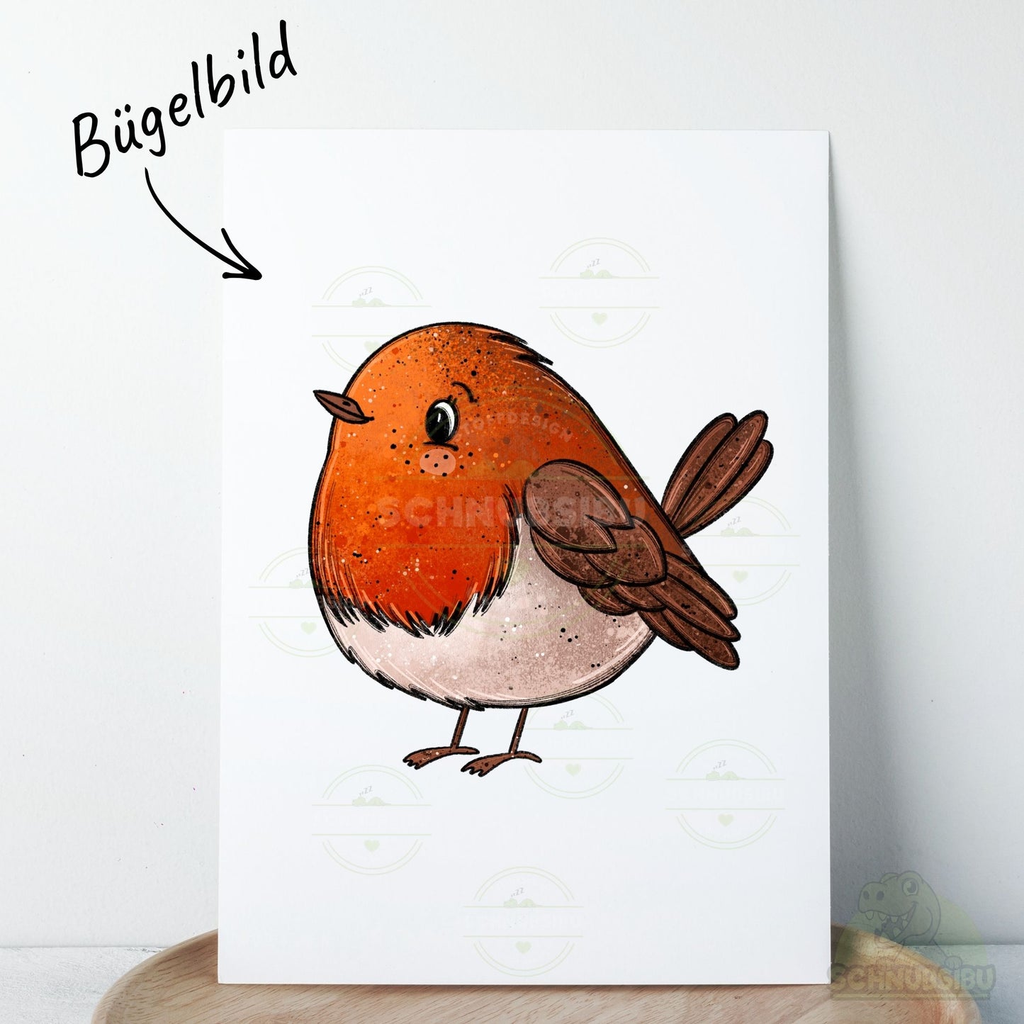 Bügelbild „Rotkehlchen" – süßes Motiv zum Verlieben | Schnubsibu