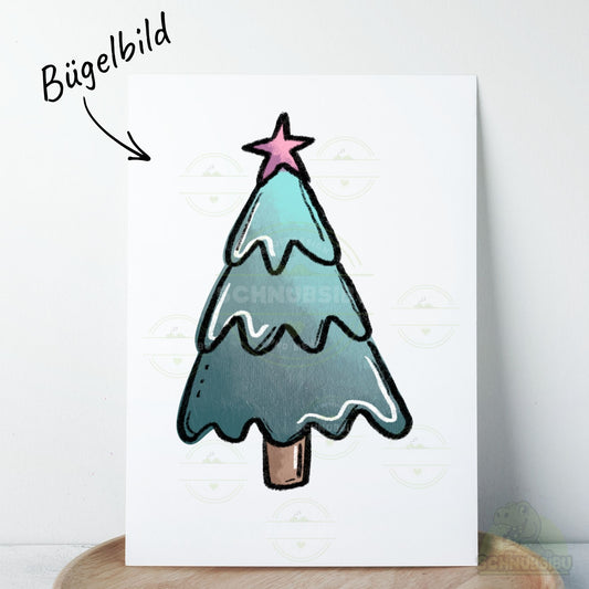 Bügelbild „Winterlies Tanne" – herbstliches Motiv zum Verlieben | Schnubsibu