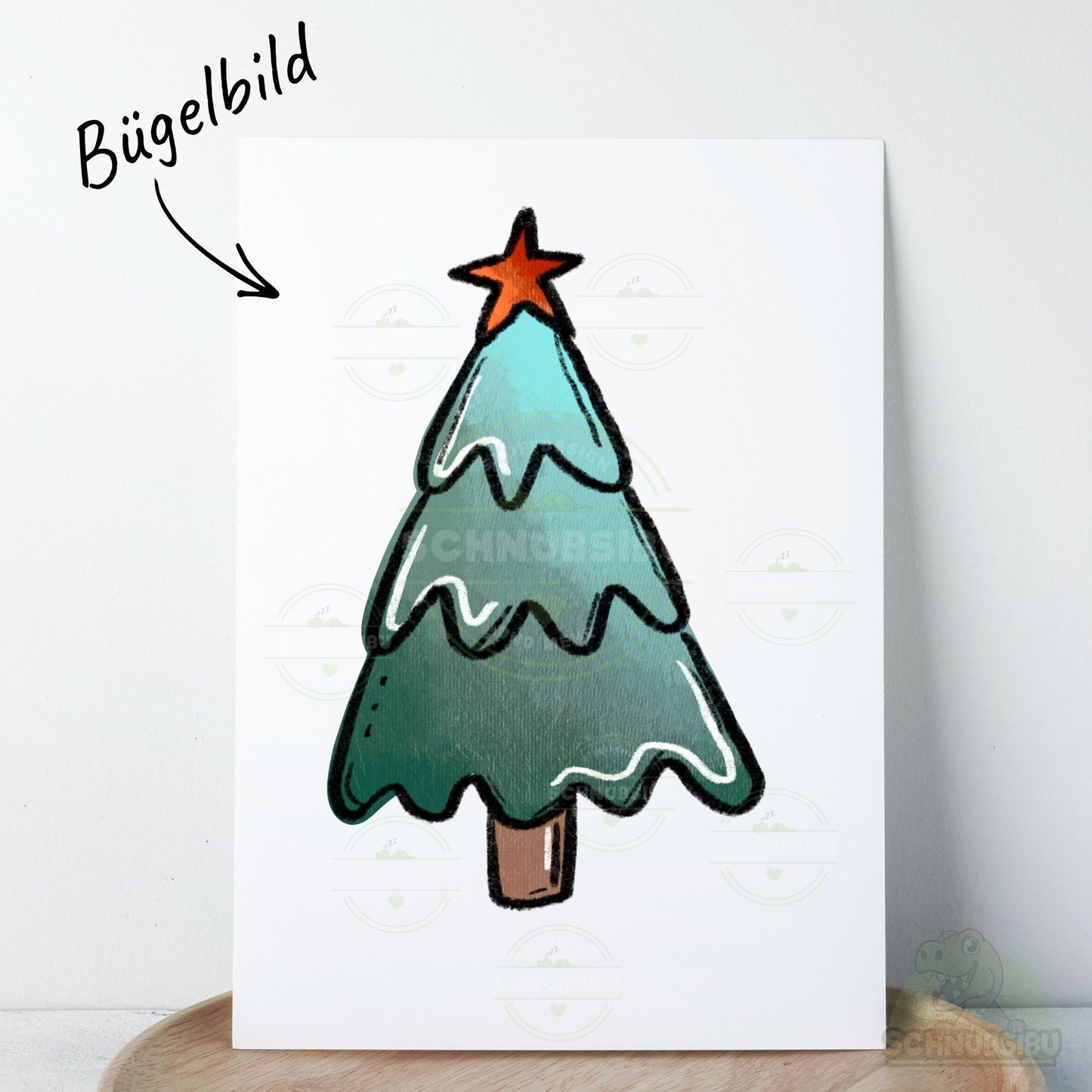 Bügelbild „Winterlies Tanne mit Stern" – herbstliches Motiv zum Verlieben | Schnubsibu