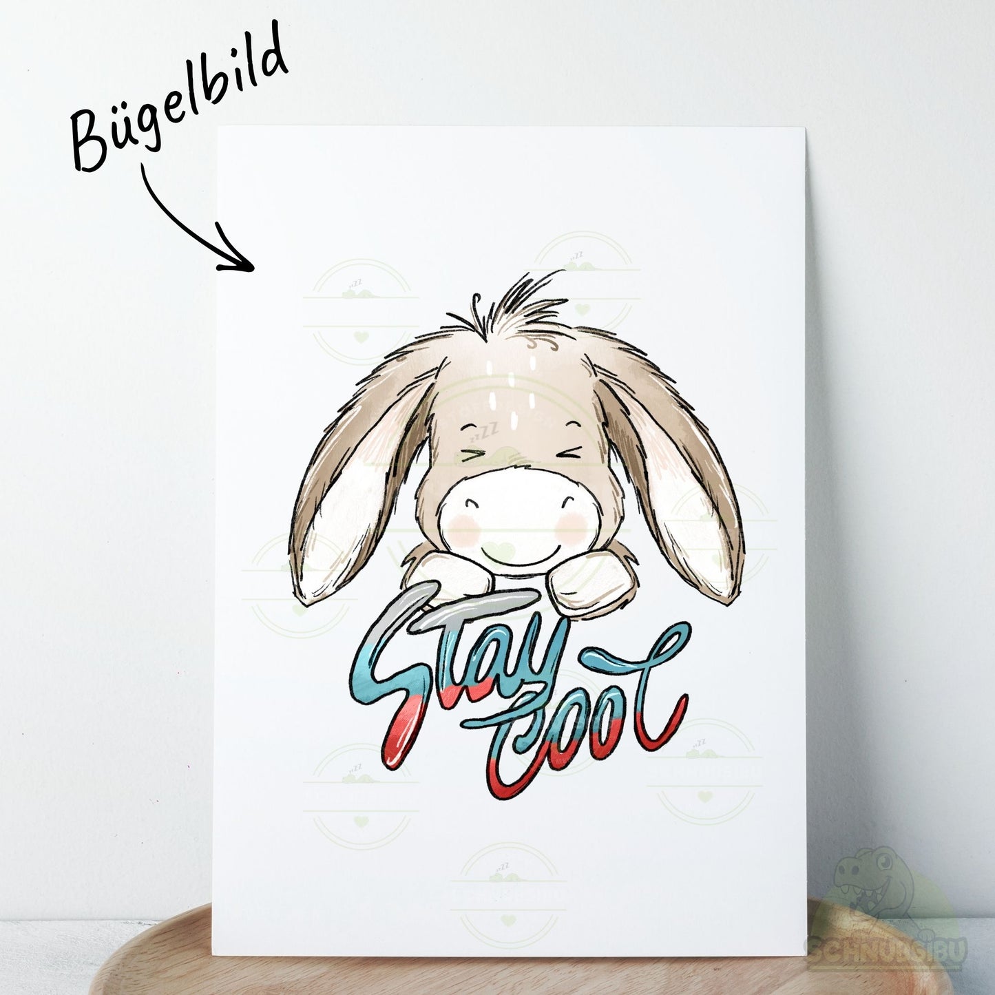 Bügelbild „Esel-Liebe Stay Cool" – süßes Motiv zum Verlieben | Schnubsibu