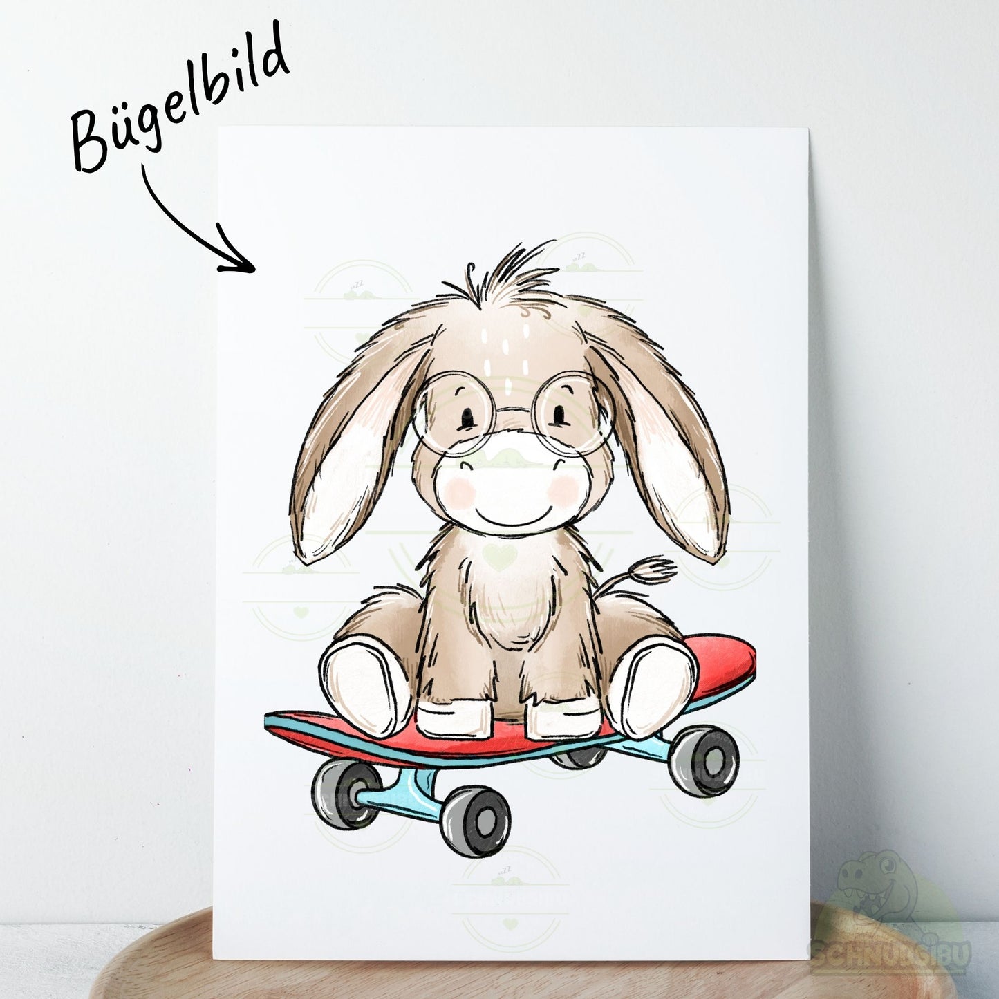 Bügelbild „Esel-Liebe" – süßes Motiv zum Verlieben | Schnubsibu