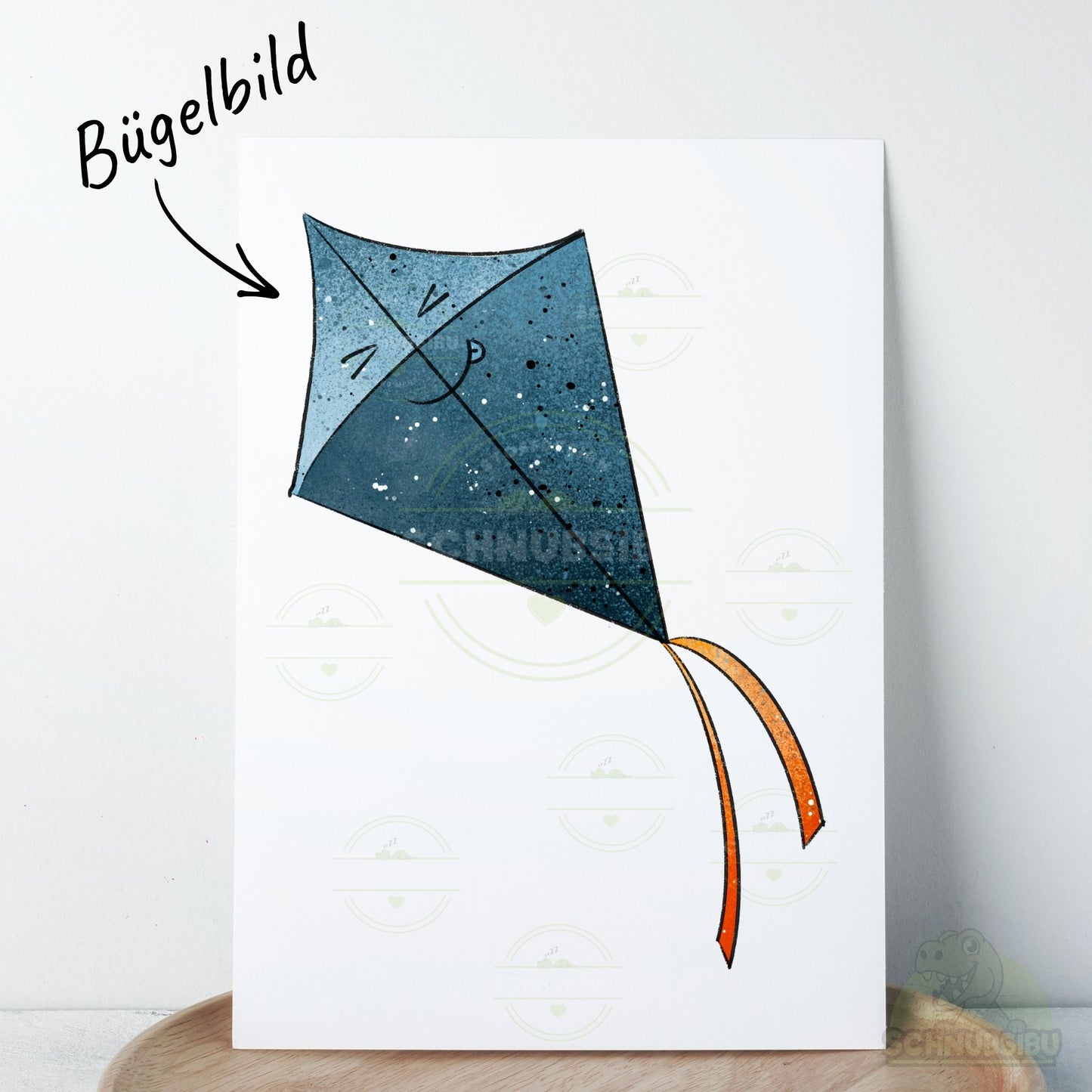 Bügelbild „Drachenparty - Drache blau" – Motiv zum Verlieben | Schnubsibu