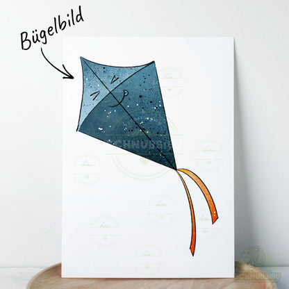 Bügelbild „Drachenparty - Drache blau" – Motiv zum Verlieben | Schnubsibu