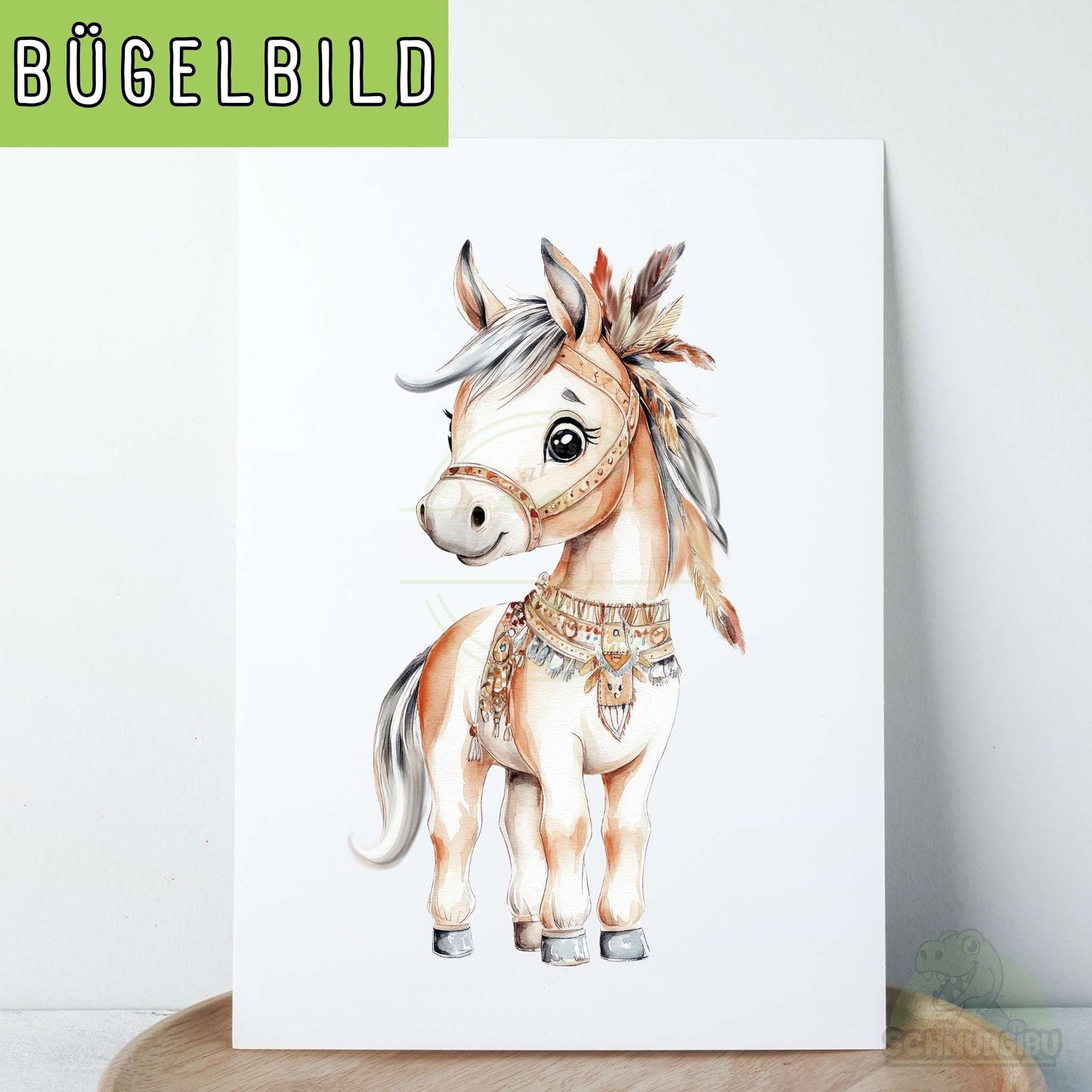 Bügelbild „Boho Friends - Pferd" – niedliche Tiere im Boho-Style | Schnubsibu