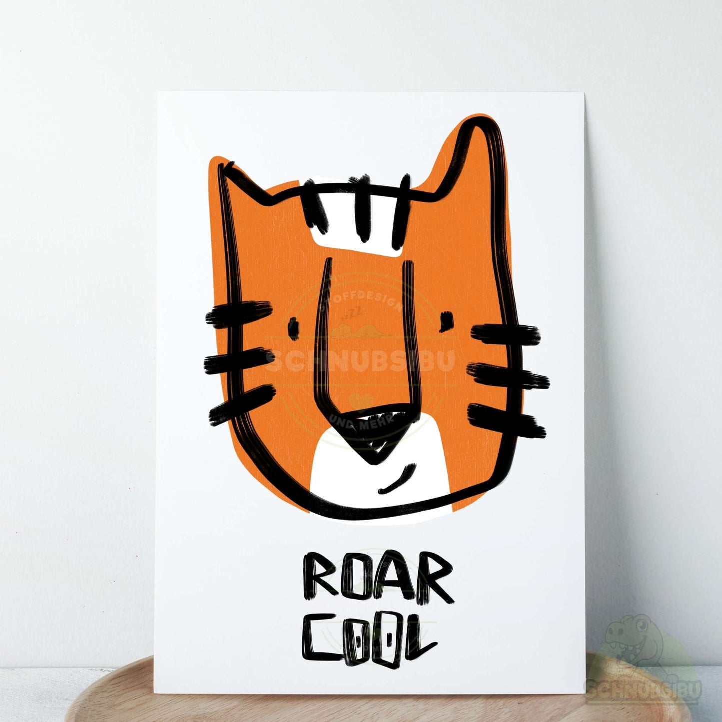 Bügelbild „Roar cool orange" – freches & cooles Motiv | Schnubsibu