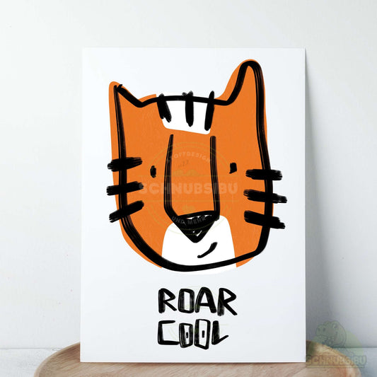 Bügelbild „Roar cool orange" – freches & cooles Motiv | Schnubsibu