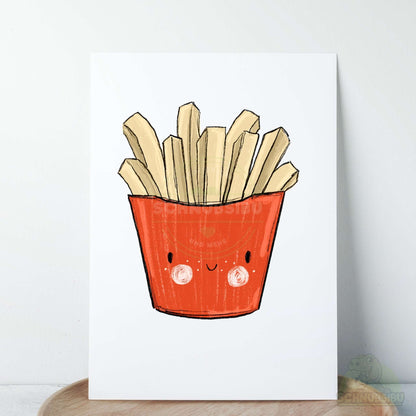 Bügelbild „Pommes Fred" – süßes Fruchtmotiv | Schnubsibu