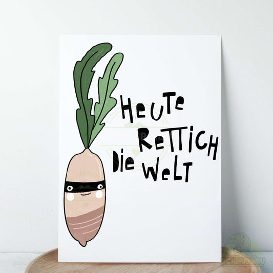 Bügelbild „Rettich beige" – cooles Gemüse-Motiv | Schnubsibu