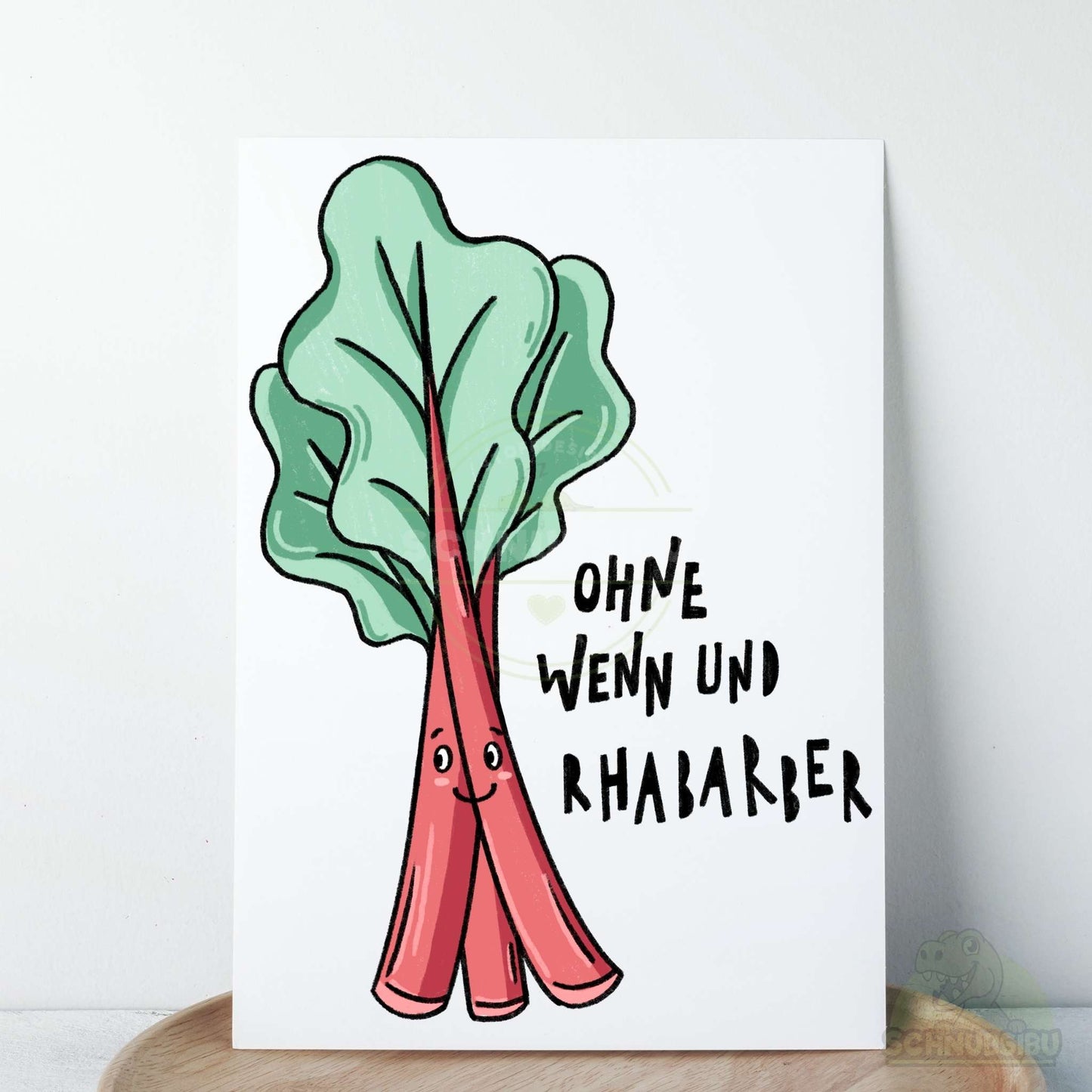 Bügelbild „Rharbarbar" – cooles Gemüse-Motiv | Schnubsibu