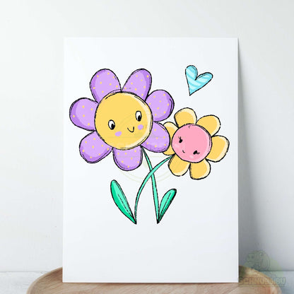 Bügelbild „Bunter Sommer Blumen" – süßes Sommermotiv | Schnubsibu