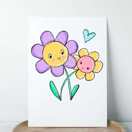 Bügelbild „Bunter Sommer Blumen" – süßes Sommermotiv | Schnubsibu