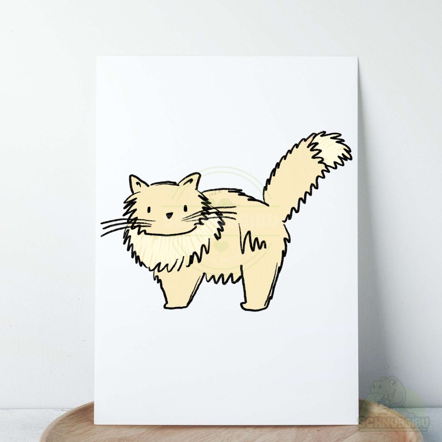 Bügelbild „Cat Scratch beige" – süßes Katzenmotiv | Schnubsibu