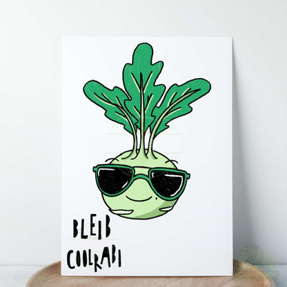 Bügelbild „Coolrabi" – cooles Gemüse | Schnubsibu