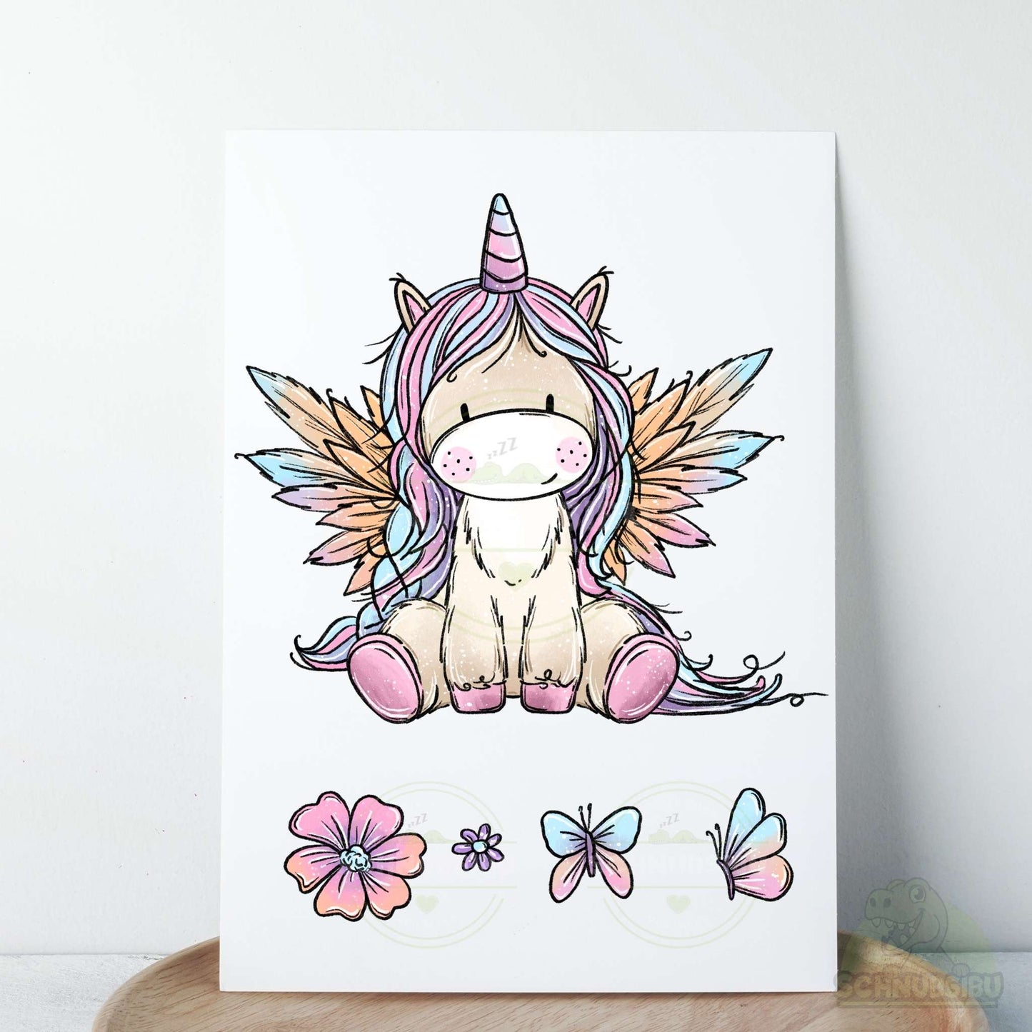 Bügelbild „Einhornliebe" – süßes Einhornmotiv | Schnubsibu