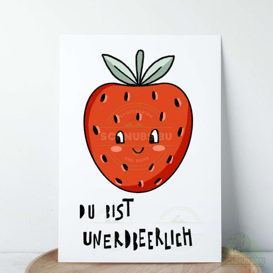 Bügelbild „Erbeerlich" – niedliches Fruchtmotiv | Schnubsibu