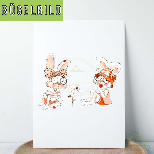 Bügelbild „Nerdy Bunny" – süße Häschen mit Brille | Schnubsibu