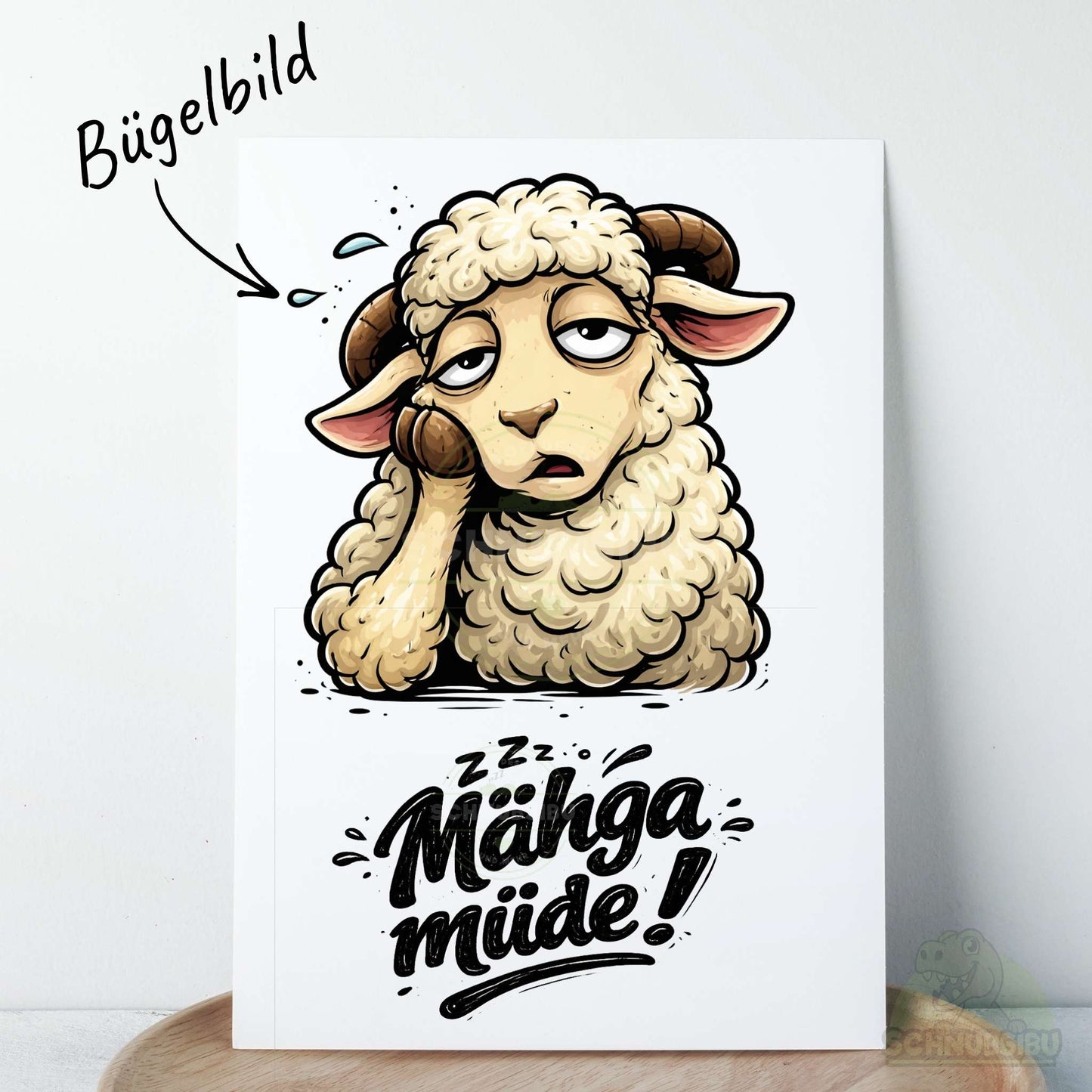 Bügelbild „Dösbert" – aus der Tierisch ehrlich Kollektion | Schnubsibu