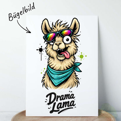 Bügelbild „Drama Lama" – aus der Tierisch ehrlich Kollektion | Schnubsibu