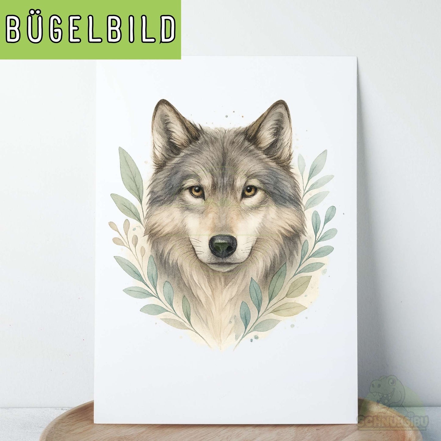 Bügelbild „Spring Wildlife - Wolf" – wilde Tierporträts mit natürlicher Eleganz | Schnubsibu