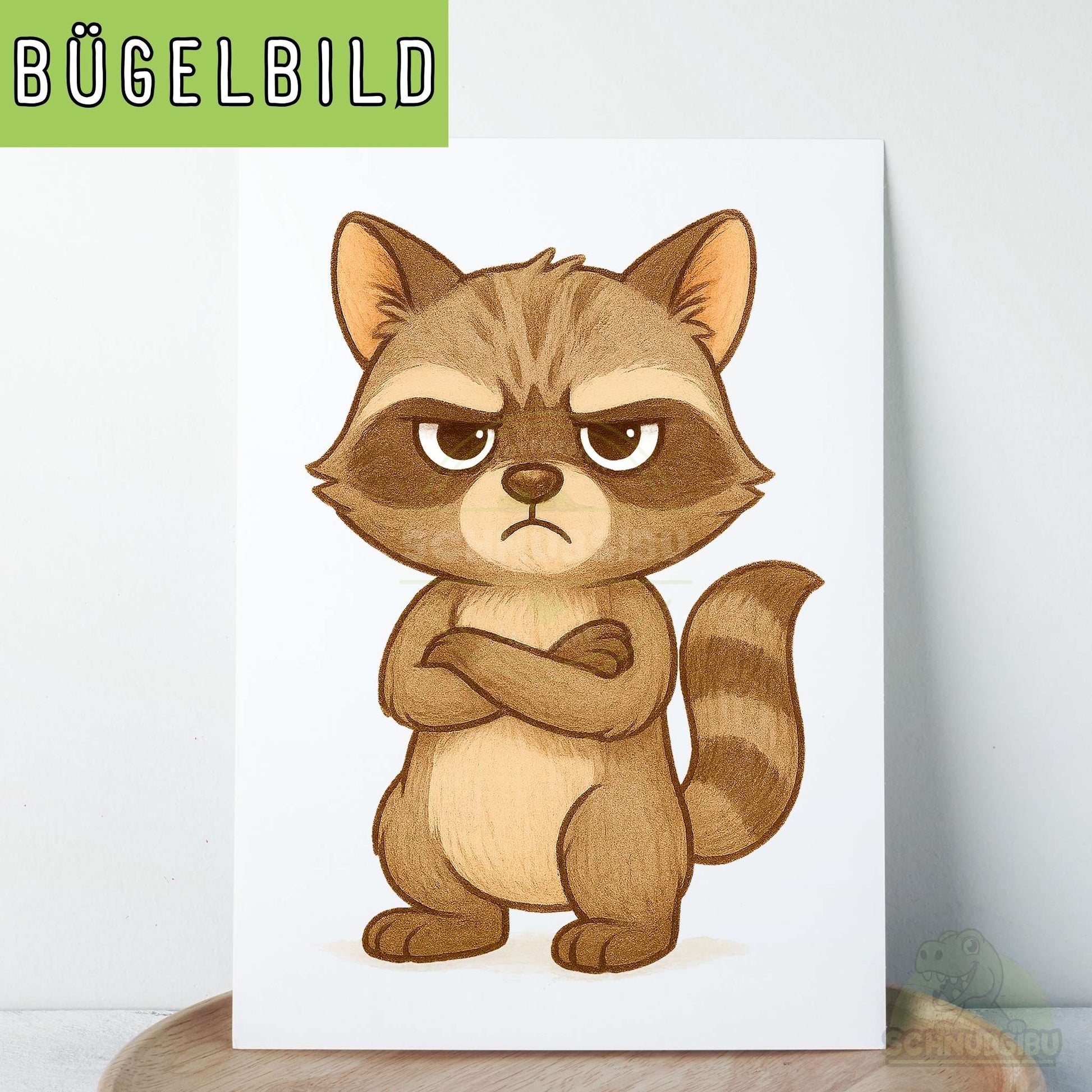 schnubsibu- schnubsibu-titelbild-buegelbildw-grumpy-waschbaer -