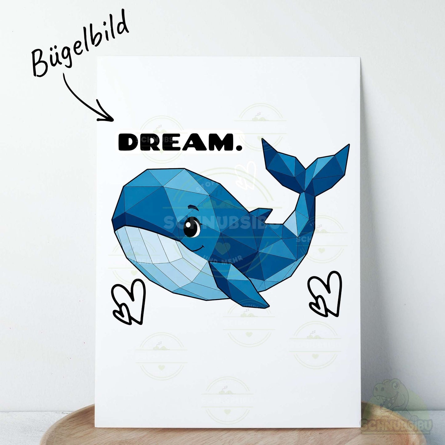 Bügelbild „Mood Whale" – aus der Little Moodies Kollektion | Schnubsibu