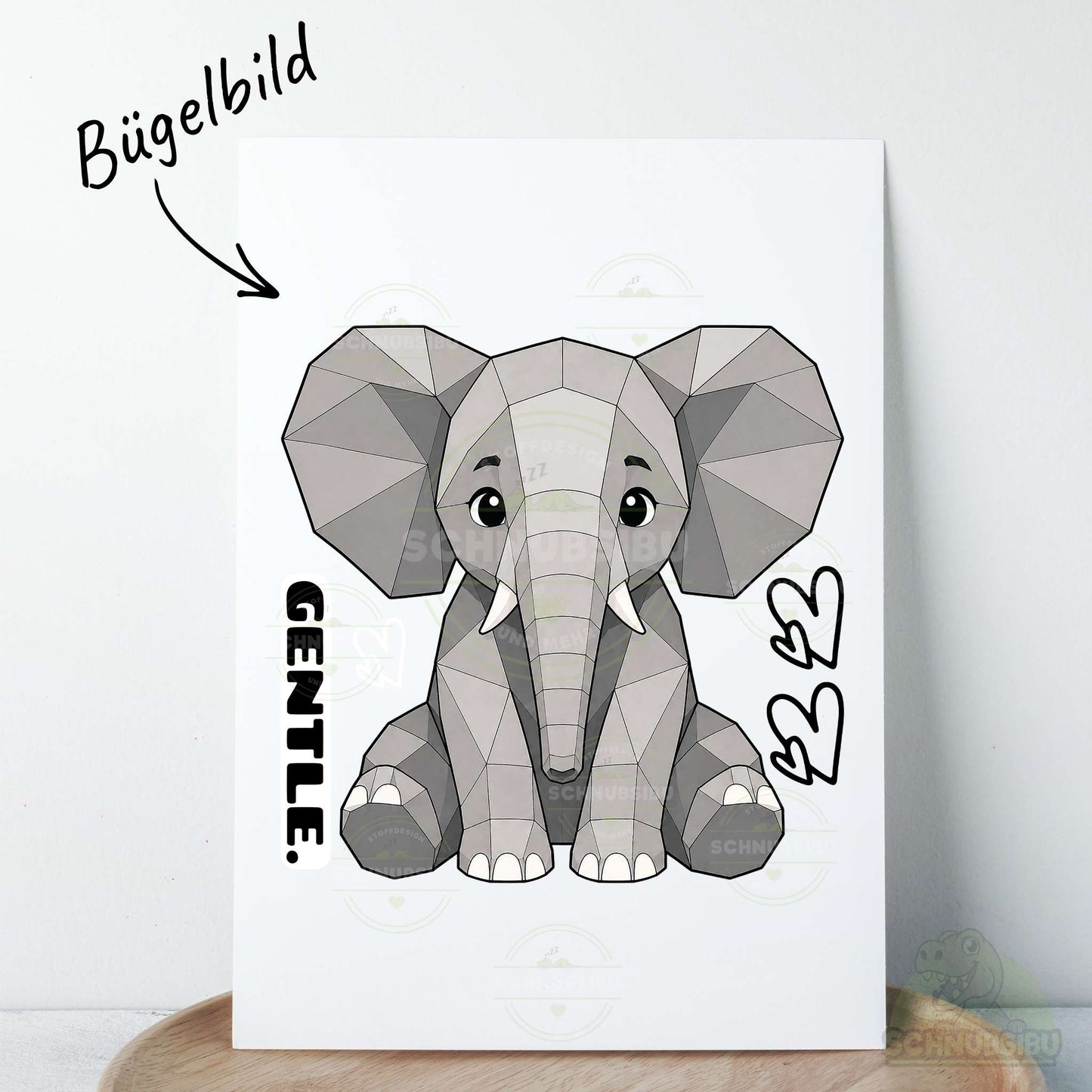 Bügelbild „Mood Elephant" – aus der Little Moodies Kollektion | Schnubsibu