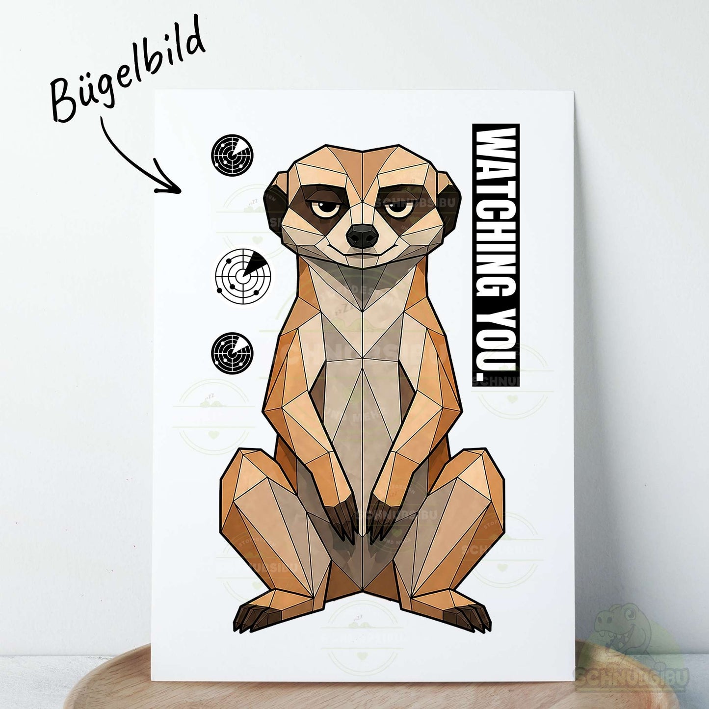 Bügelbild „Mood Meerkat" – aus der Mood Animals Kollektion | Schnubsibu
