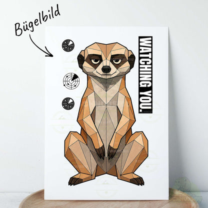 Bügelbild „Mood Meerkat" – aus der Mood Animals Kollektion | Schnubsibu