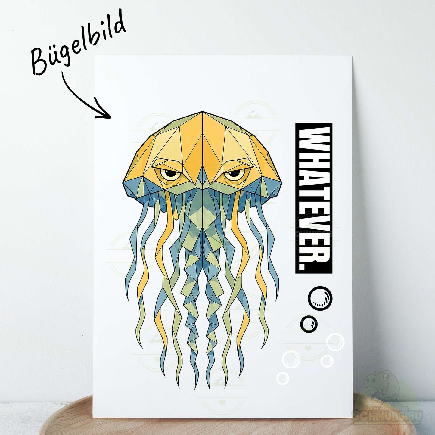 Bügelbild „Mood Jellyfish" – aus der Mood Animals Kollektion | Schnubsibu