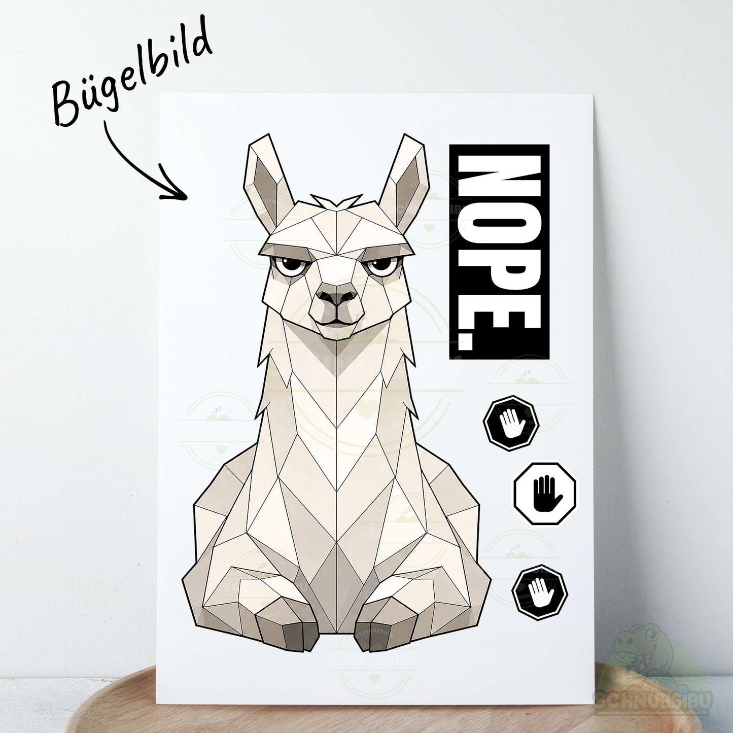 Bügelbild „Mood Lama" – aus der Mood Animals Kollektion | Schnubsibu