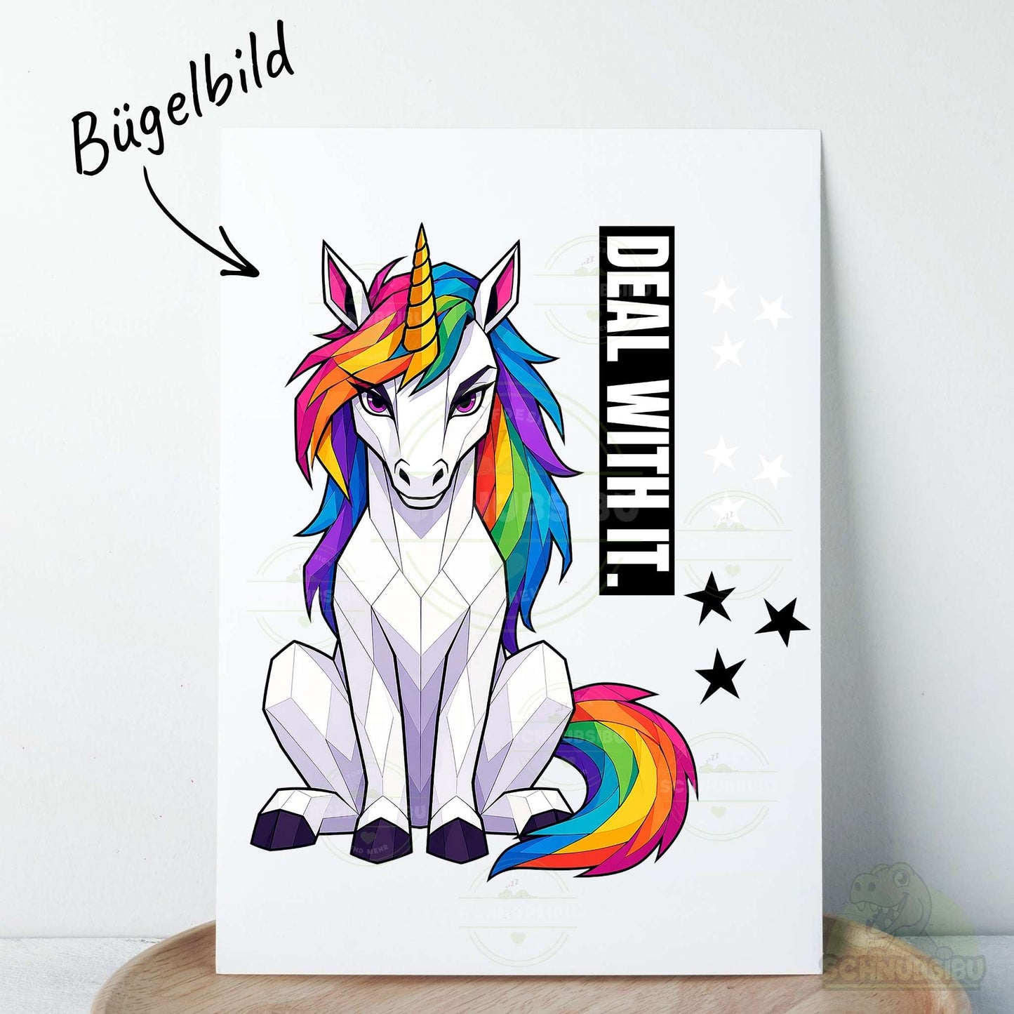 Bügelbild „Mood Unicorn" – aus der Mood Animals Kollektion | Schnubsibu