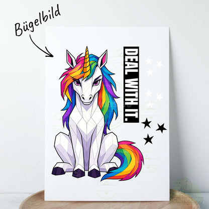Bügelbild „Mood Unicorn" – aus der Mood Animals Kollektion | Schnubsibu