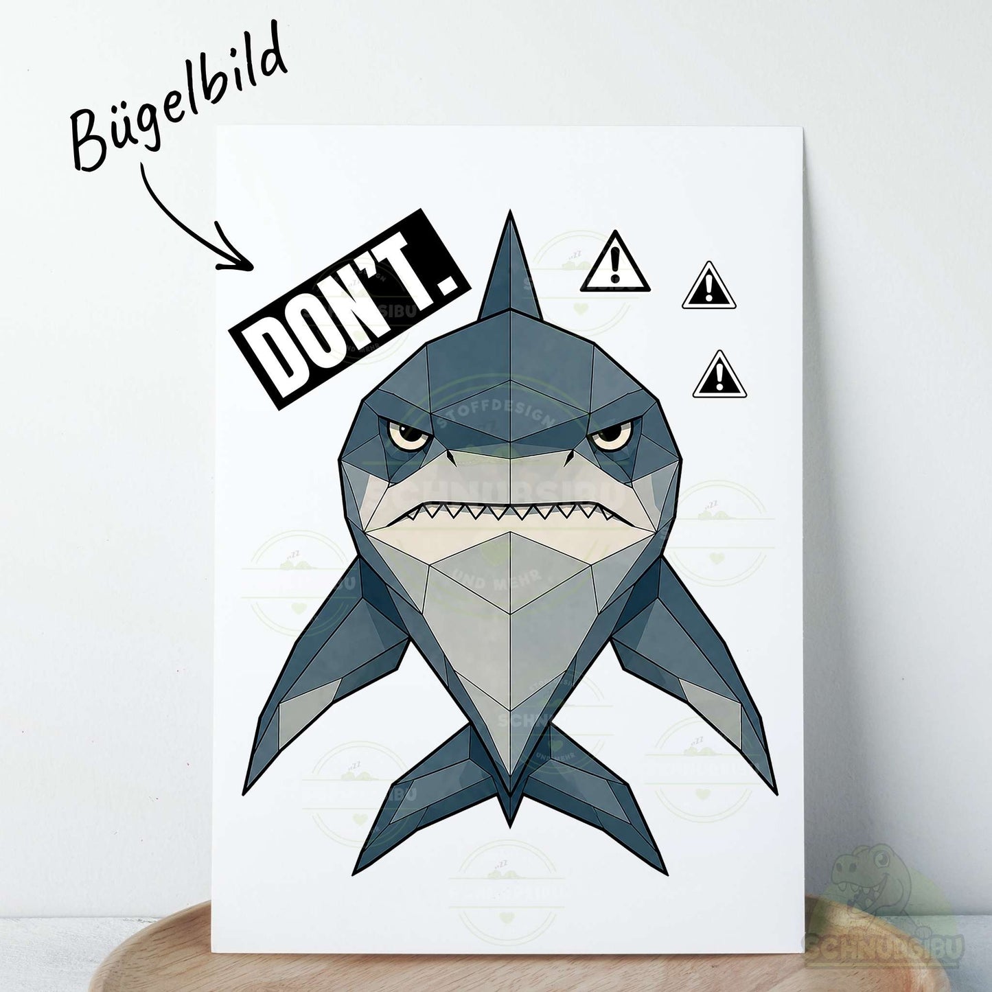Bügelbild „Mood Shark" – aus der Mood Animals Kollektion | Schnubsibu