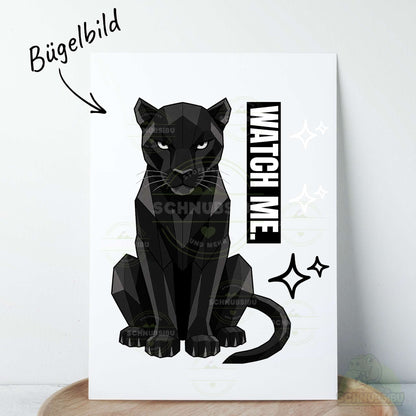 Bügelbild „Mood Panther" – aus der Mood Animals Kollektion | Schnubsibu