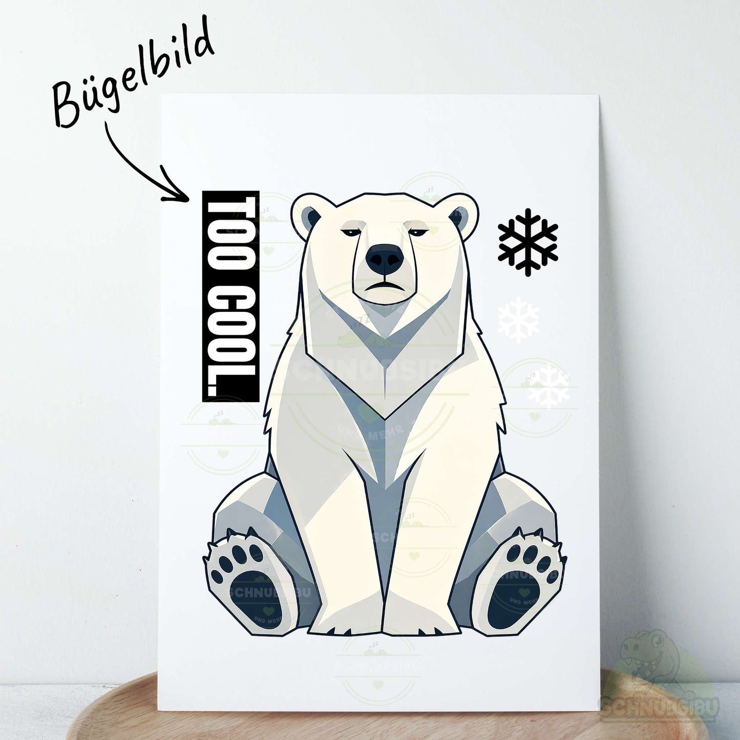 Bügelbild „Mood Polarbear" – aus der Mood Animals Kollektion | Schnubsibu