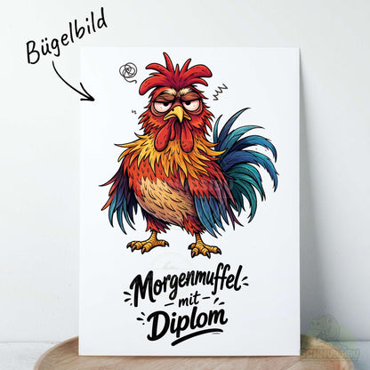 Bügelbild „Muffelgockel" – aus der Tierisch ehrlich Kollektion | Schnubsibu