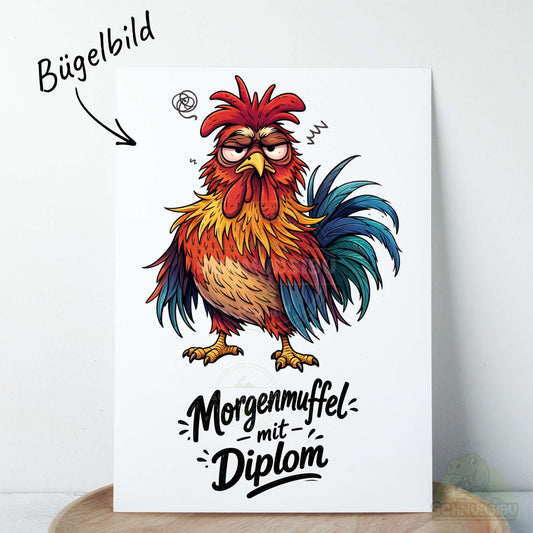Bügelbild „Muffelgockel" – aus der Tierisch ehrlich Kollektion | Schnubsibu