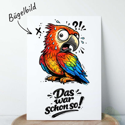 Bügelbild „Panikkarl" – aus der Tierisch ehrlich Kollektion | Schnubsibu