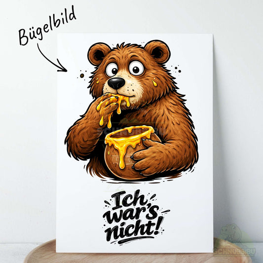 Bügelbild „Unschuldsbär" – aus der Tierisch ehrlich Kollektion | Schnubsibu