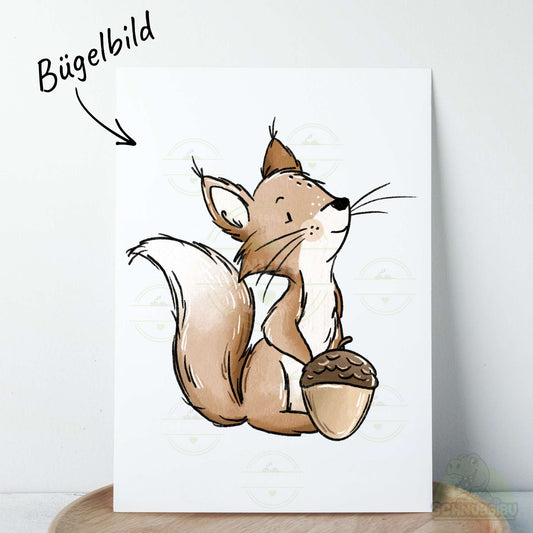 Bügelbild Waldtier-Team Eichhörnchen sitzend