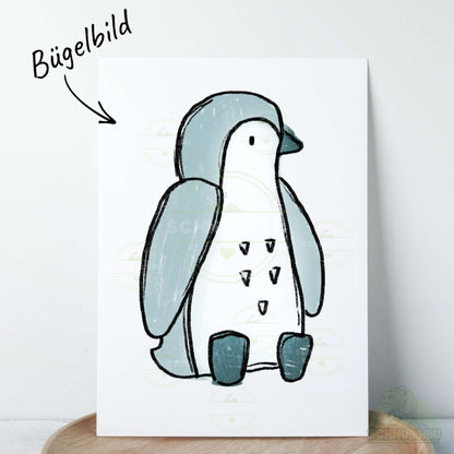 Bügelbild Frosties Pinguin blau