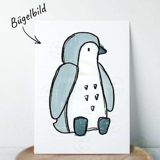 Bügelbild Frosties Pinguin blau