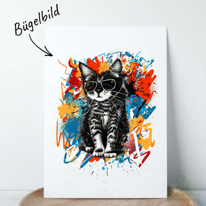 [VB 16.09.] Bügelbild Graffiti Katze