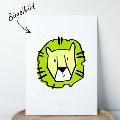 Bügelbild „ROAR Lion grün" – cooles Löwenmotiv | Schnubsibu