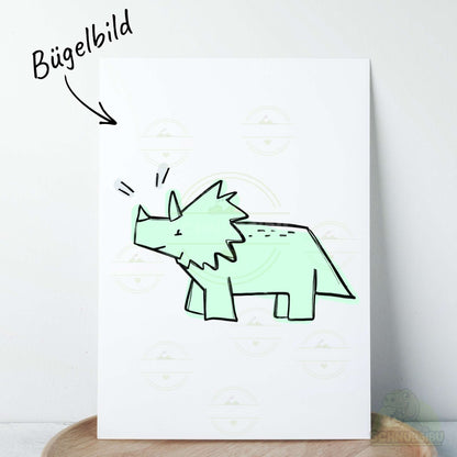 Bügelbild „Dino Parts grün" – cooles Dinomotiv | Schnubsibu