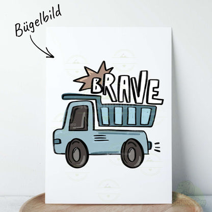 Bügelbild „Mutmacher" – cooles Baustellenmotiv | Schnubsibu